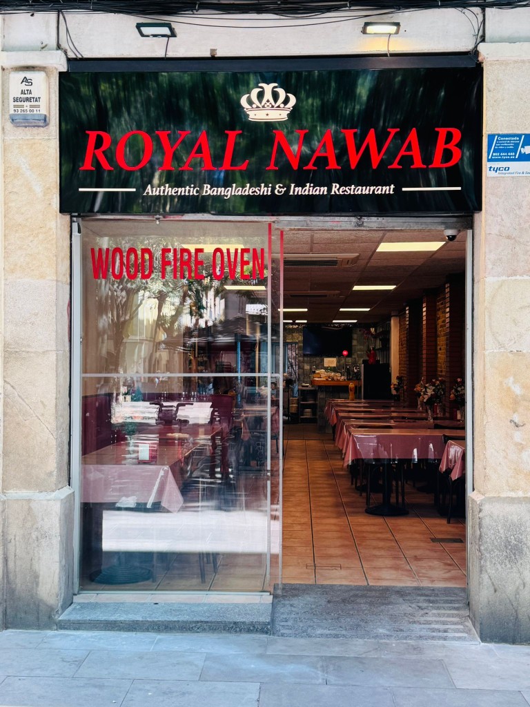 Royal Nawab — fachada de restaurante bangladesí e indio en Barcelona
